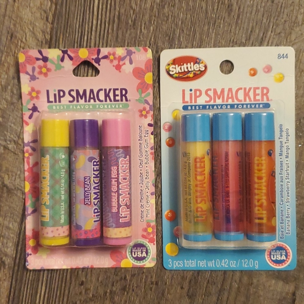 2 Lip smacker lip balm set ~ Skittles candy